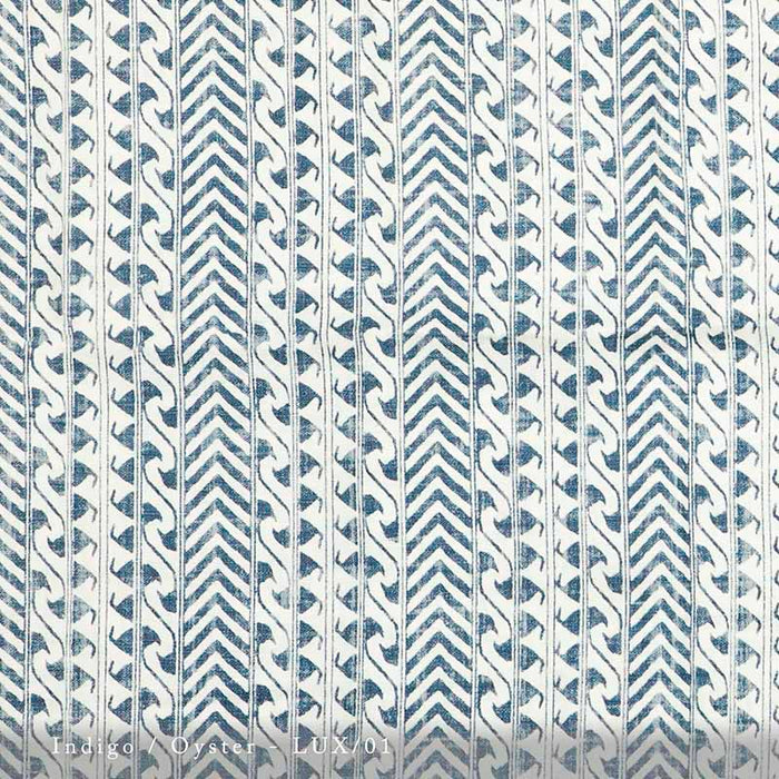 Lisa Fine Luxor Indigo/Oyster Fabric Sample LUX-01