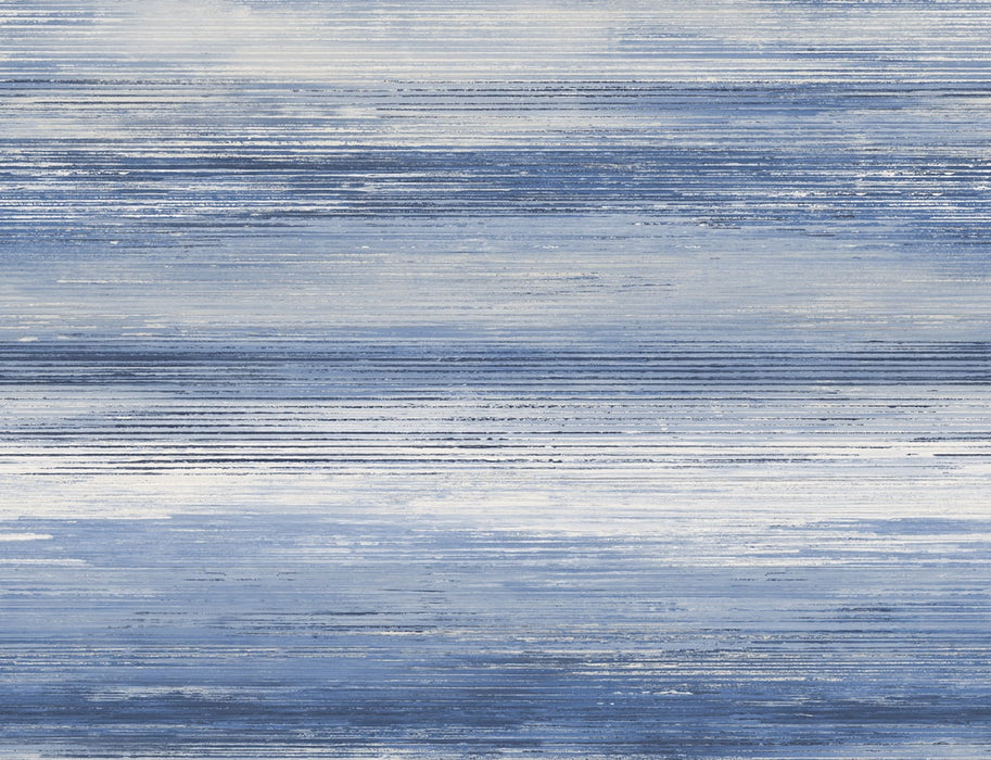 Seabrook Designs Sunset Stripes Moody Blue And Frost Wallpaper Sample LW50402