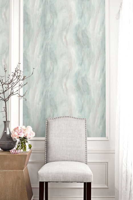 Seabrook Designs Smoke Texture Embossed Vinyl Polar Ice Wallpaper Sample LW50912