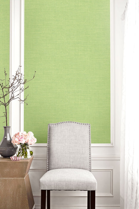 Seabrook Designs Hopsack Embossed Vinyl Green Apple Wallpaper Sample LW51114