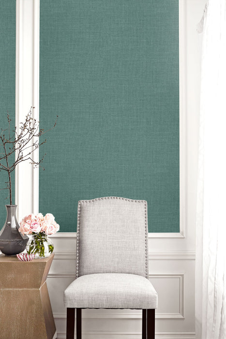 Seabrook Designs Hopsack Embossed Vinyl Phthalo Green Wallpaper LW51134