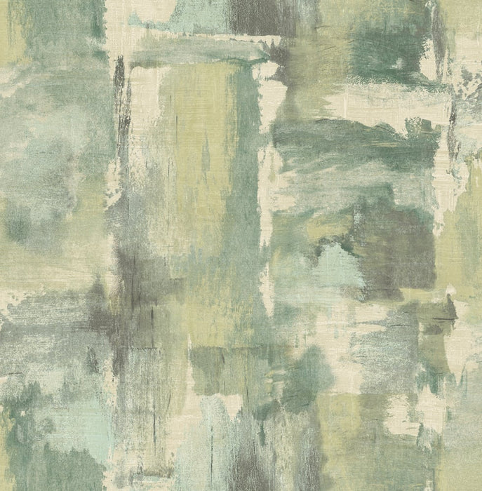 Seabrook Designs Dry Brush Faux Everglades And Moss Green Wallpaper LW51304