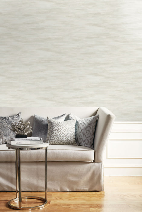 Seabrook Designs Stria Wash Ivory Wallpaper Sample LW51400