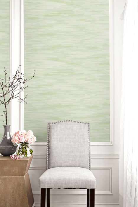 Seabrook Designs Stria Wash Green Sprout Wallpaper Sample LW51404