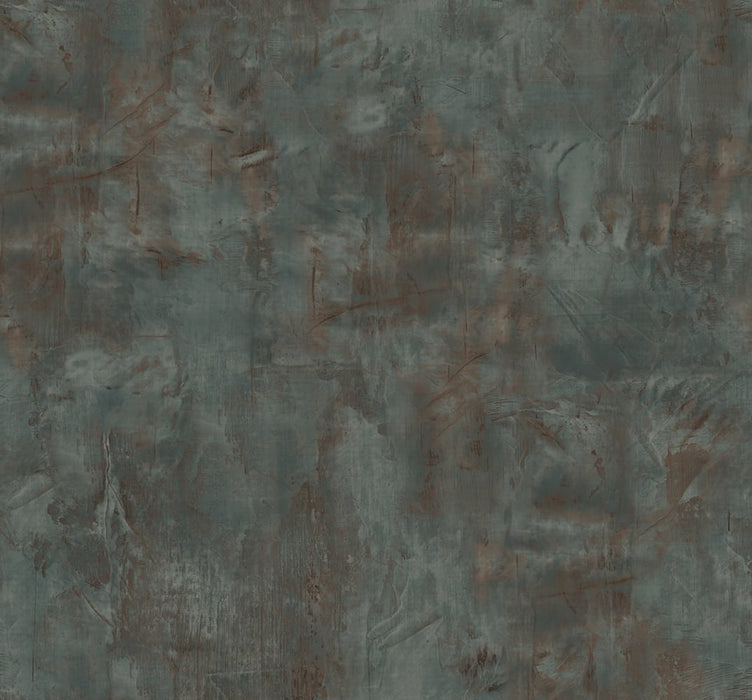 Seabrook Designs Rustic Stucco Faux Rust And Forest Green Wallpaper LW51706