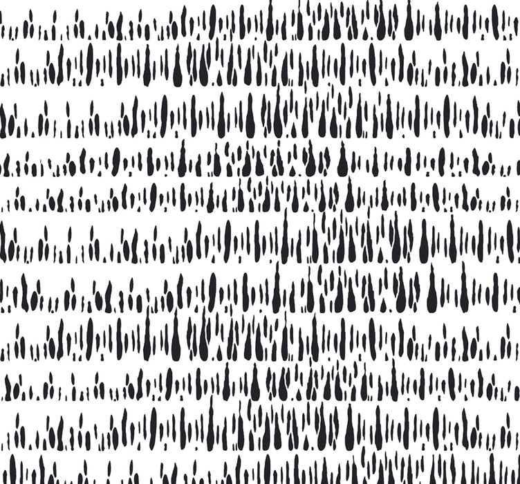 Seabrook Designs Brush Marks Black And White Wallpaper Sample LW51800