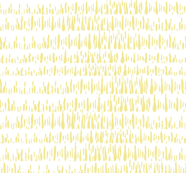 Seabrook Designs Brush Marks Buttercup And White Wallpaper LW51803