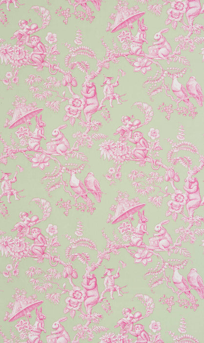 Pierre Frey Ouistitis & Co Sorbet Wallpaper FP345004