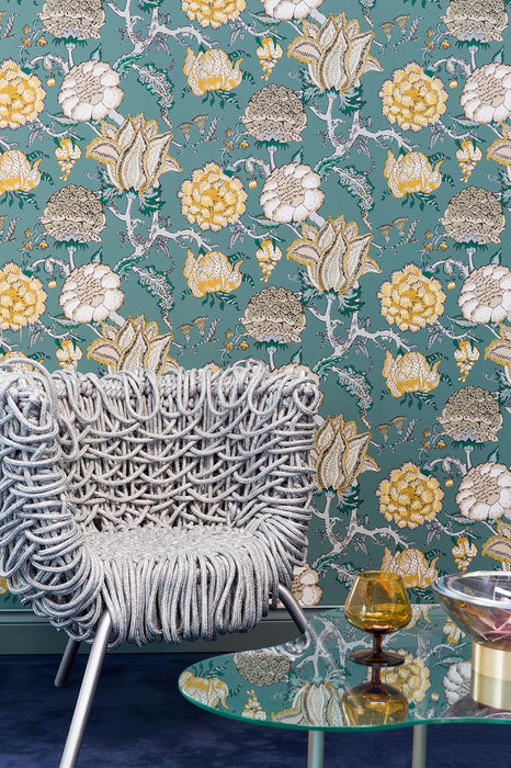 Braquenie Chandernagor Bleu Wallpaper Sample BP329002