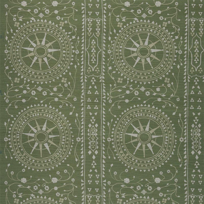 Peter Dunham Leila Grasscloth Green Wallpaper Sample 151LEG07