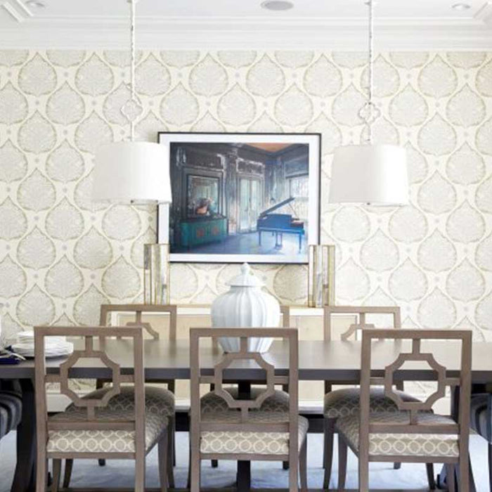 Galbraith & Paul Lotus Bright White Wallpaper Sample