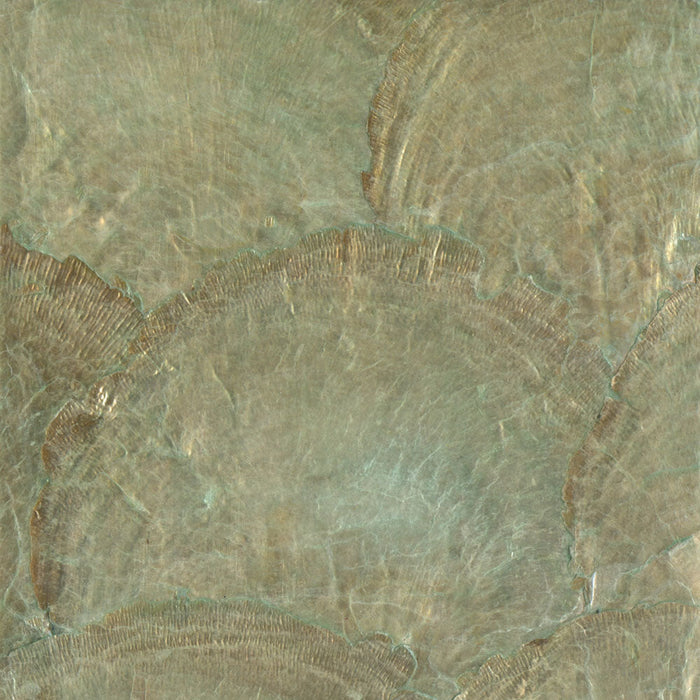 Maya Romanoff Mother of Pearl Aphrodite Patina Abalone Wallpaper Sample MR-MA-27