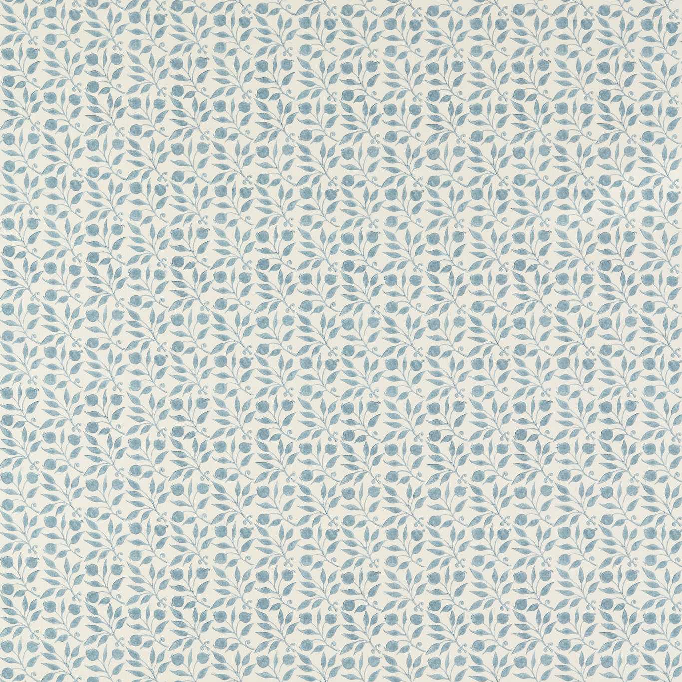 Morris & Co Rosehip Mineral Blue Fabric MAMB227108