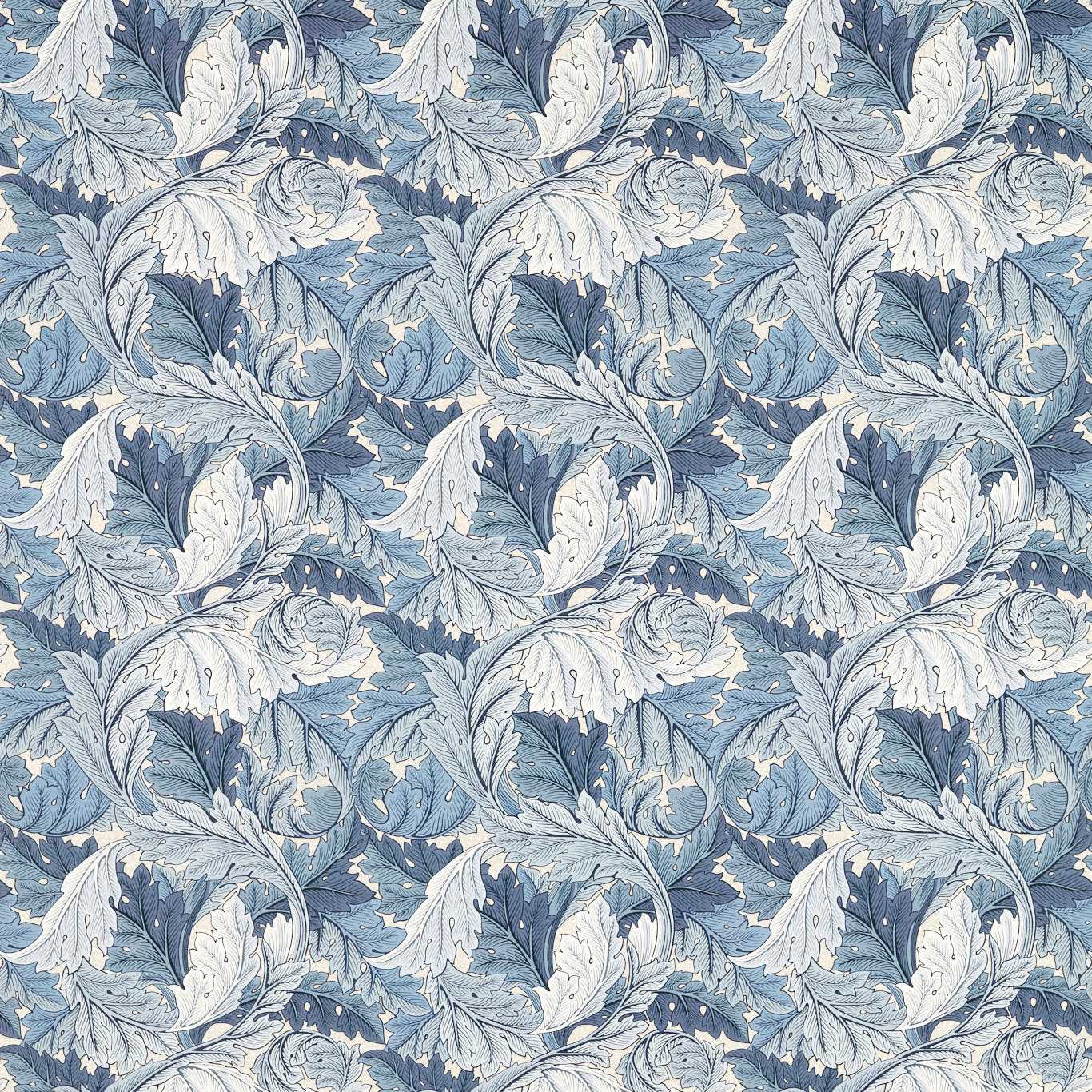 Morris & Co Acanthus Indigo Fabric Sample MAMB227115