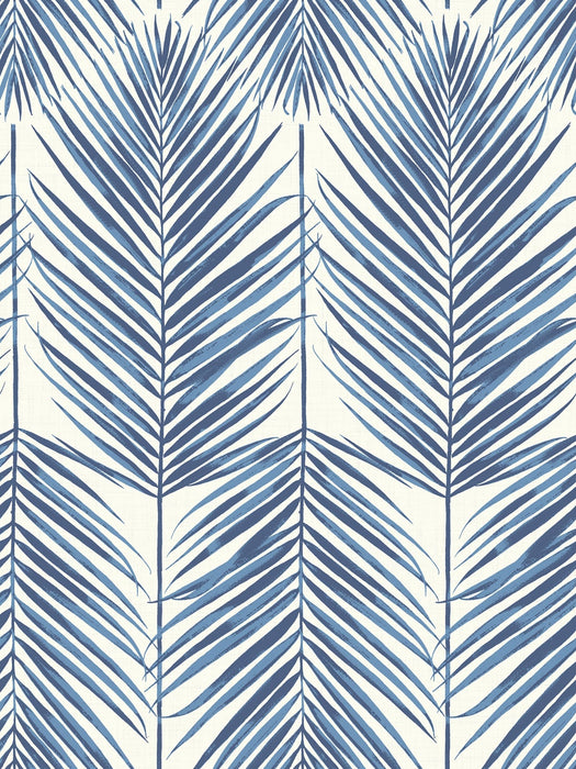 Seabrook Designs Paradise Palm Coastal Blue Wallpaper Sample MB30002