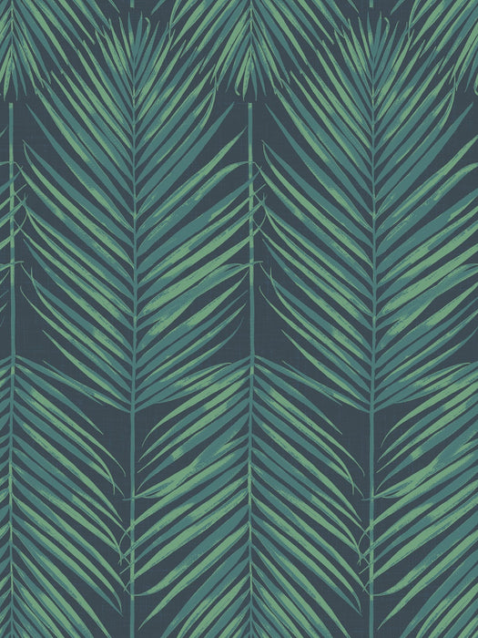 Seabrook Designs Paradise Palm Tropic Midnight Wallpaper Sample MB30004