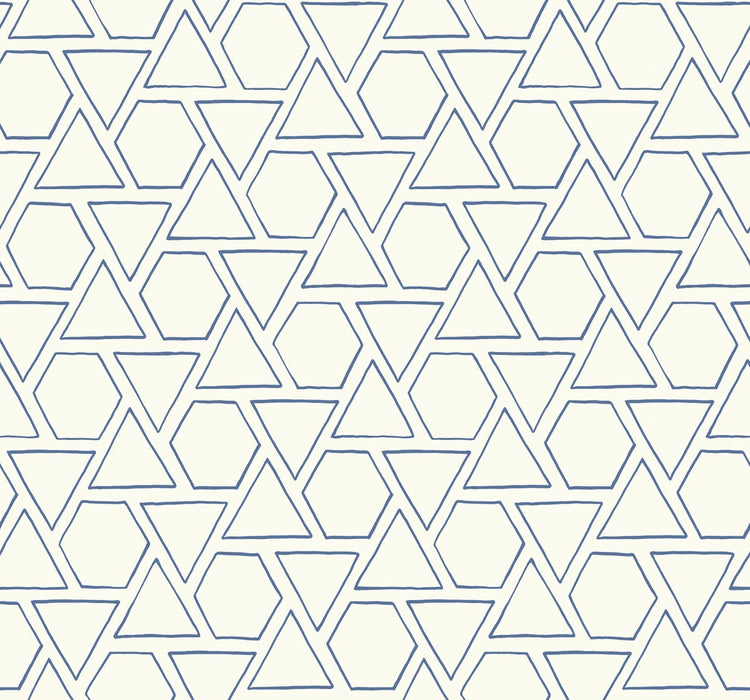 Seabrook Designs Sun Shapes Coastal Blue Wallpaper Sample MB30112