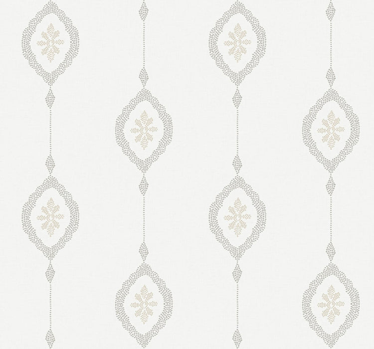 Seabrook Designs Sand Dollar Stripe Black Sands Wallpaper Sample MB30500