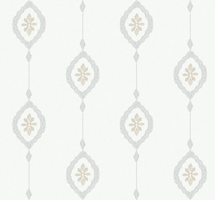 Seabrook Designs Sand Dollar Stripe Sand Dunes Wallpaper Sample MB30505