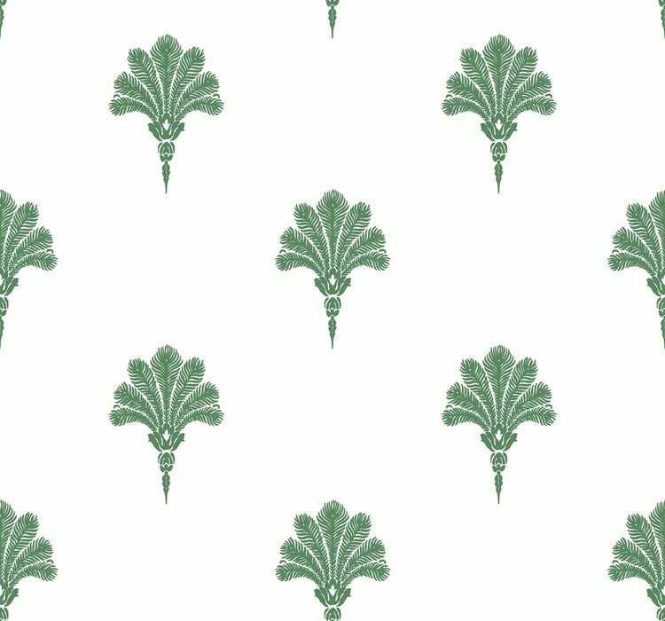 Seabrook Designs Summer Fan Greenery Wallpaper Sample MB31604