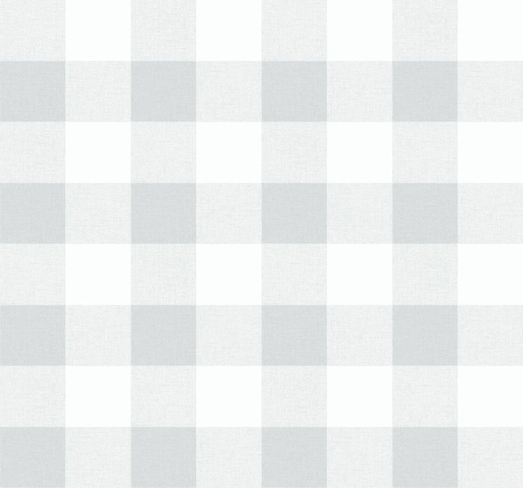 Seabrook Designs Picnic Plaid Daydream Gray Wallpaper Sample MB31917