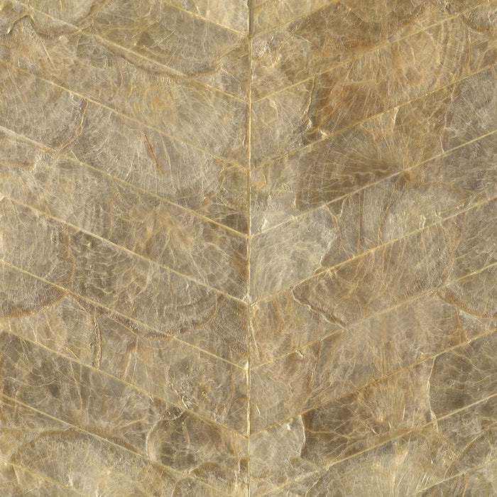 Maya Romanoff Mother of Pearl Chevron Golden Pearl Wallpaper Sample MR-MC-02