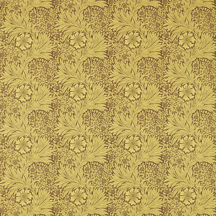 Morris & Co Marigold Summer Yellow/Chocolate 226983 Fabric Sample MCOP226983