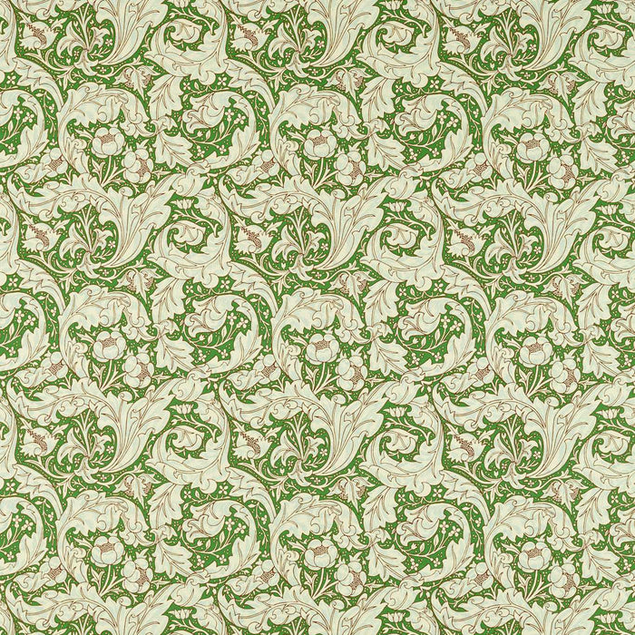 Morris & Co Bachelors Button Leaf Green/Sky 226986 Fabric Sample MCOP226986