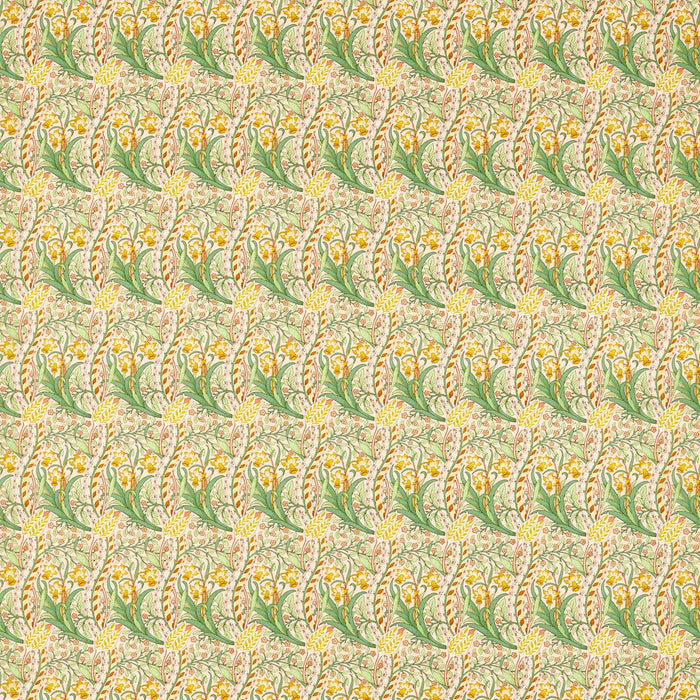 Morris & Co Daffodil Pink/Leaf Green 226992 Fabric Sample MCOP226992