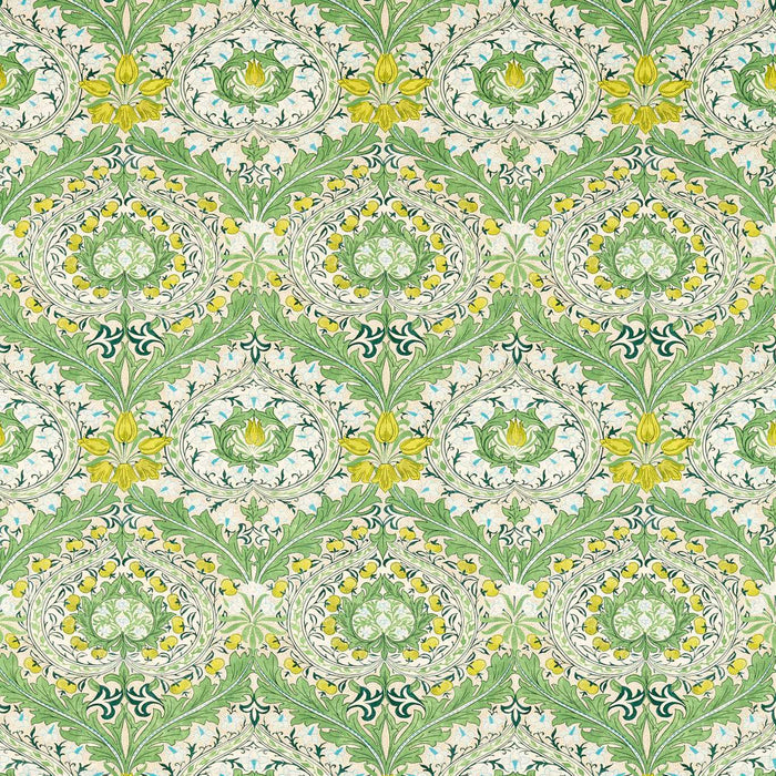 Morris & Co Merton Leaf Green/Sky 226995 Fabric Sample MCOP226995