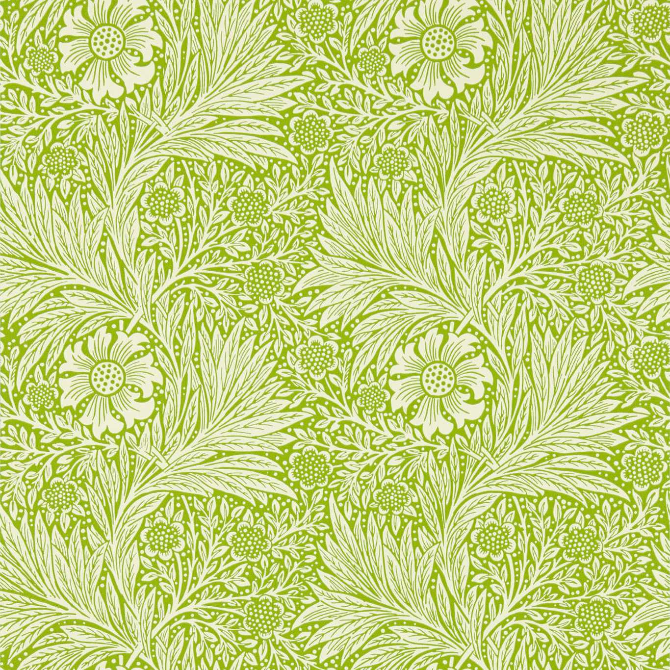 Morris & Co Marigold Sap Green 217090 Wallpaper Sample MCOW217090