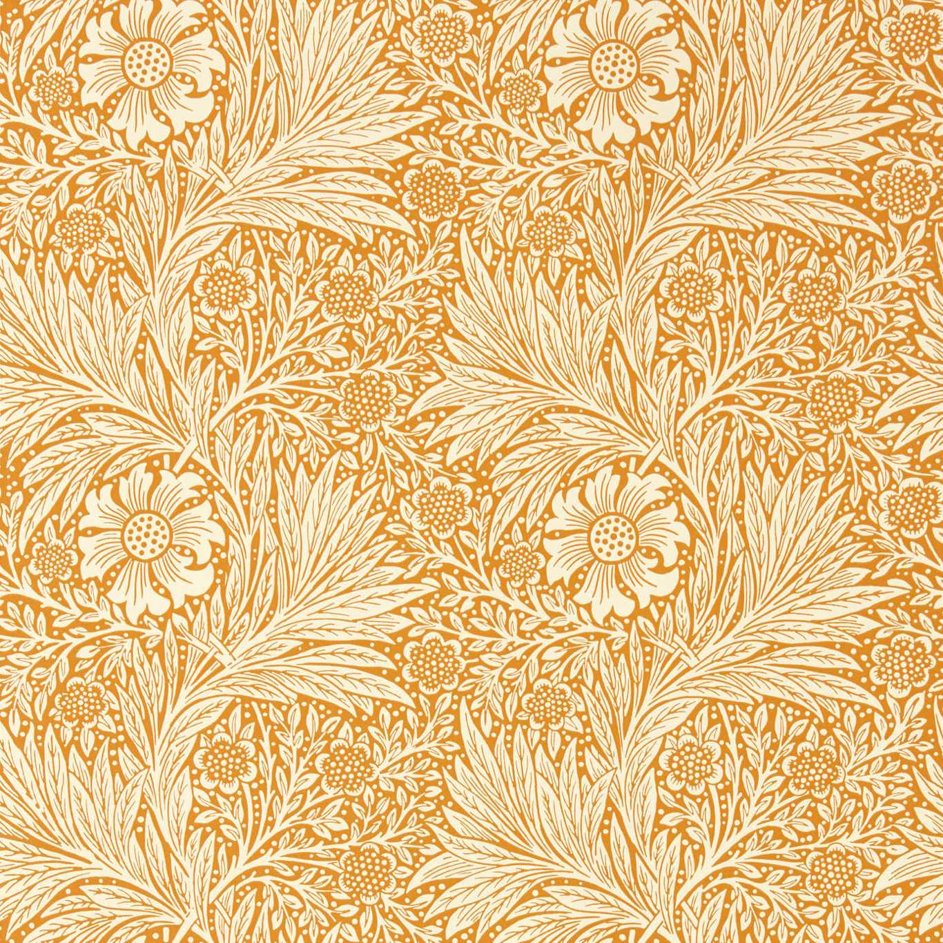 Morris & Co Marigold Orange 217093 Wallpaper Sample MCOW217093