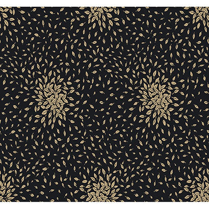 York Petite Leaves Black & Gold Wallpaper MD7102