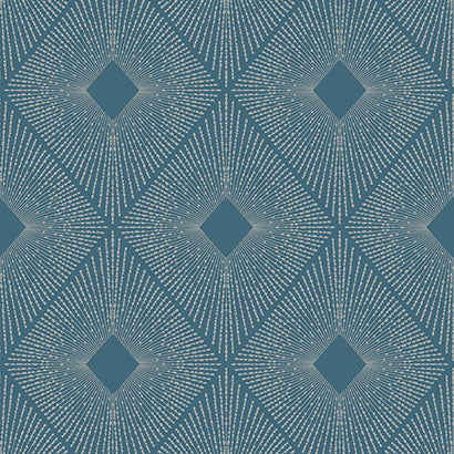 York Harlowe Blue & Silver Wallpaper MD7131