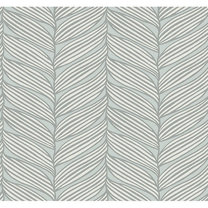 York Luminous Leaves Spa & Silver Wallpaper MD7165