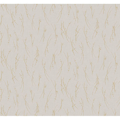 York Sprigs Light Grey & Gold Wallpaper MD7191