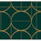 York Sun Circles Emerald & Gold Wallpaper MD7203