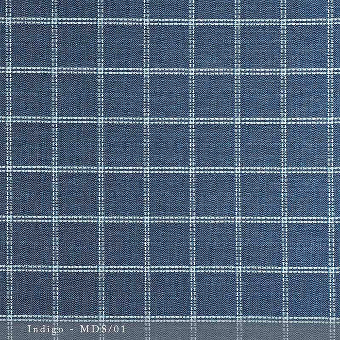 Lisa Fine Madras - Performance Indigo Fabric Sample MDS-01