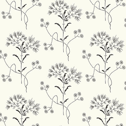 Magnolia Home Wildflower Black & White Wallpaper ME1515