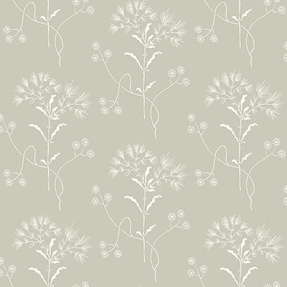 Magnolia Home Cupola Wildflower Light Grey & White Wallpaper ME1516