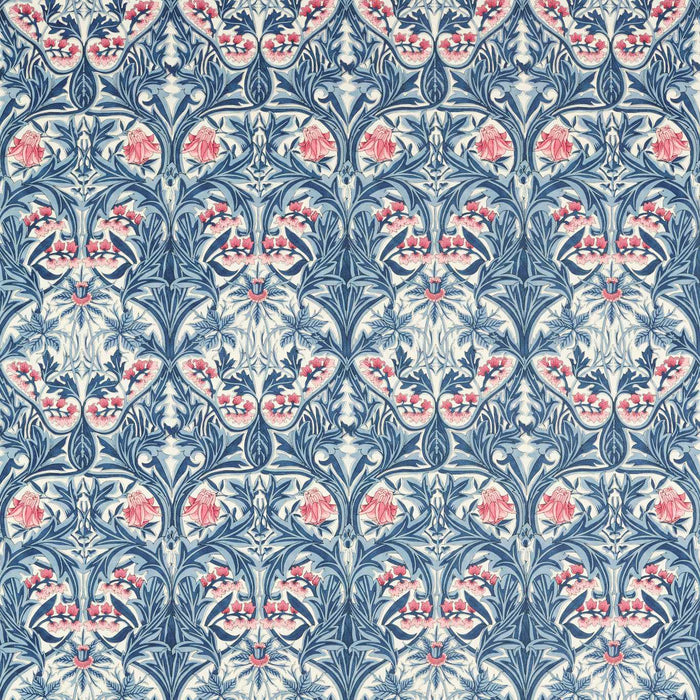 Morris & Co Bluebell Indigo/Rose Fabric MEWF227037