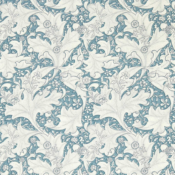 Morris & Co Wallflower Woad Blue Wallpaper MEWW217187