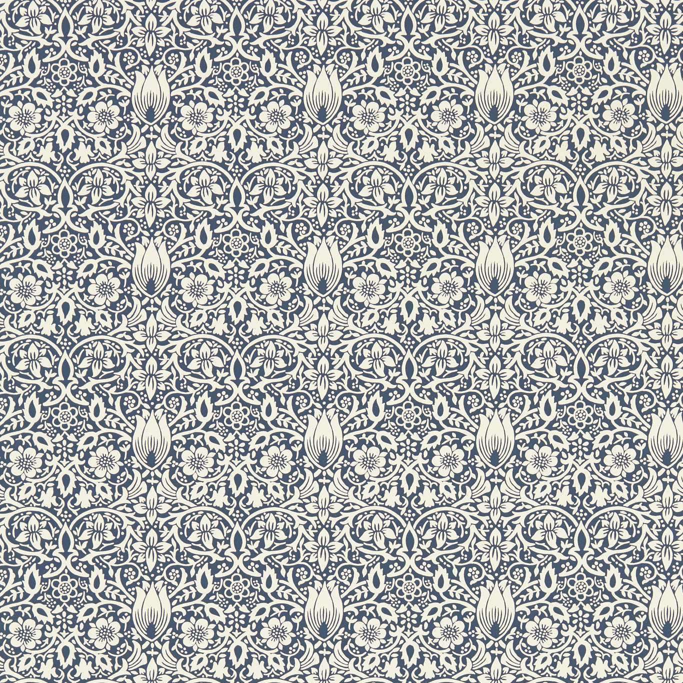 Morris & Co Borage Inky Fingers Wallpaper MEWW217199