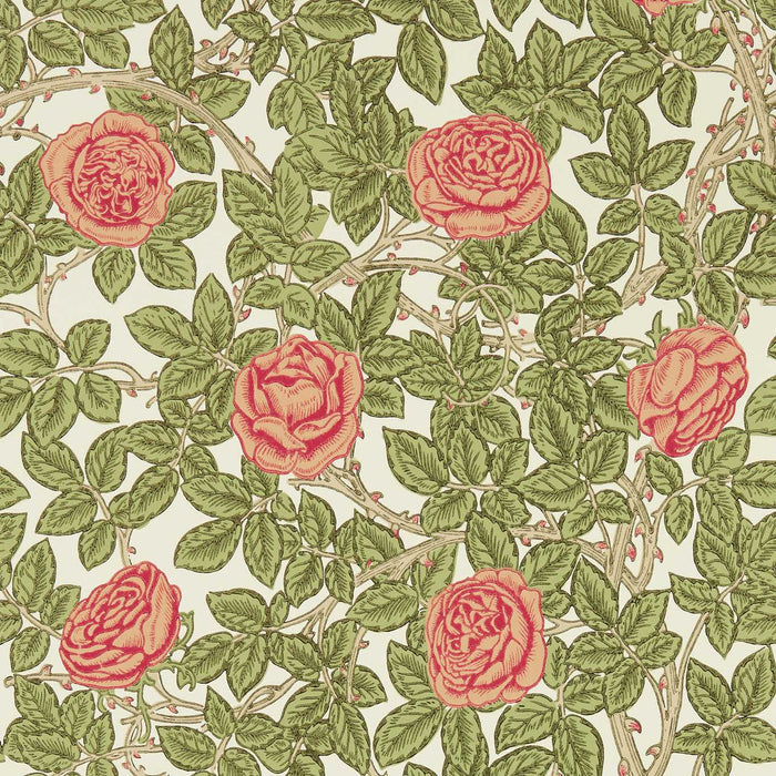 Morris & Co Rambling Rose Twining Vine Wallpaper MEWW217207