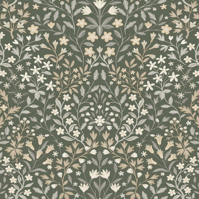 Magnolia Home Garden Terrace Olive Wallpaper MF4722