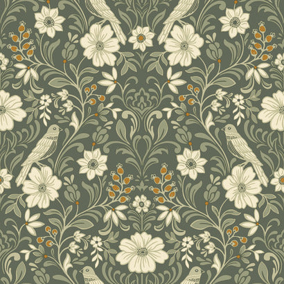 Magnolia Home Colette Olive Wallpaper MF4741