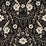 Magnolia Home Colette Black Wallpaper MF4742