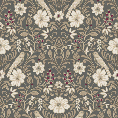 Magnolia Home Colette Charcoal Wallpaper MF4743