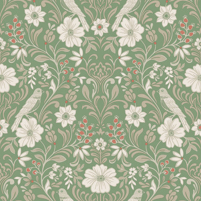 Magnolia Home Colette Bright Green Wallpaper MF4747