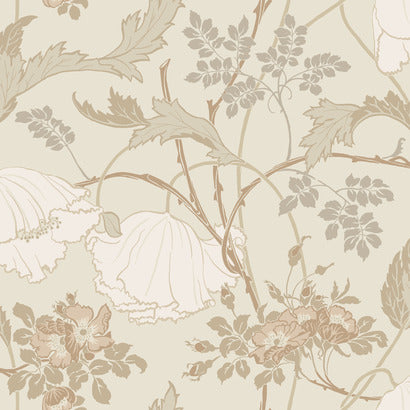 Magnolia Home Gwendolyn Neutral & Coral Wallpaper MF4752